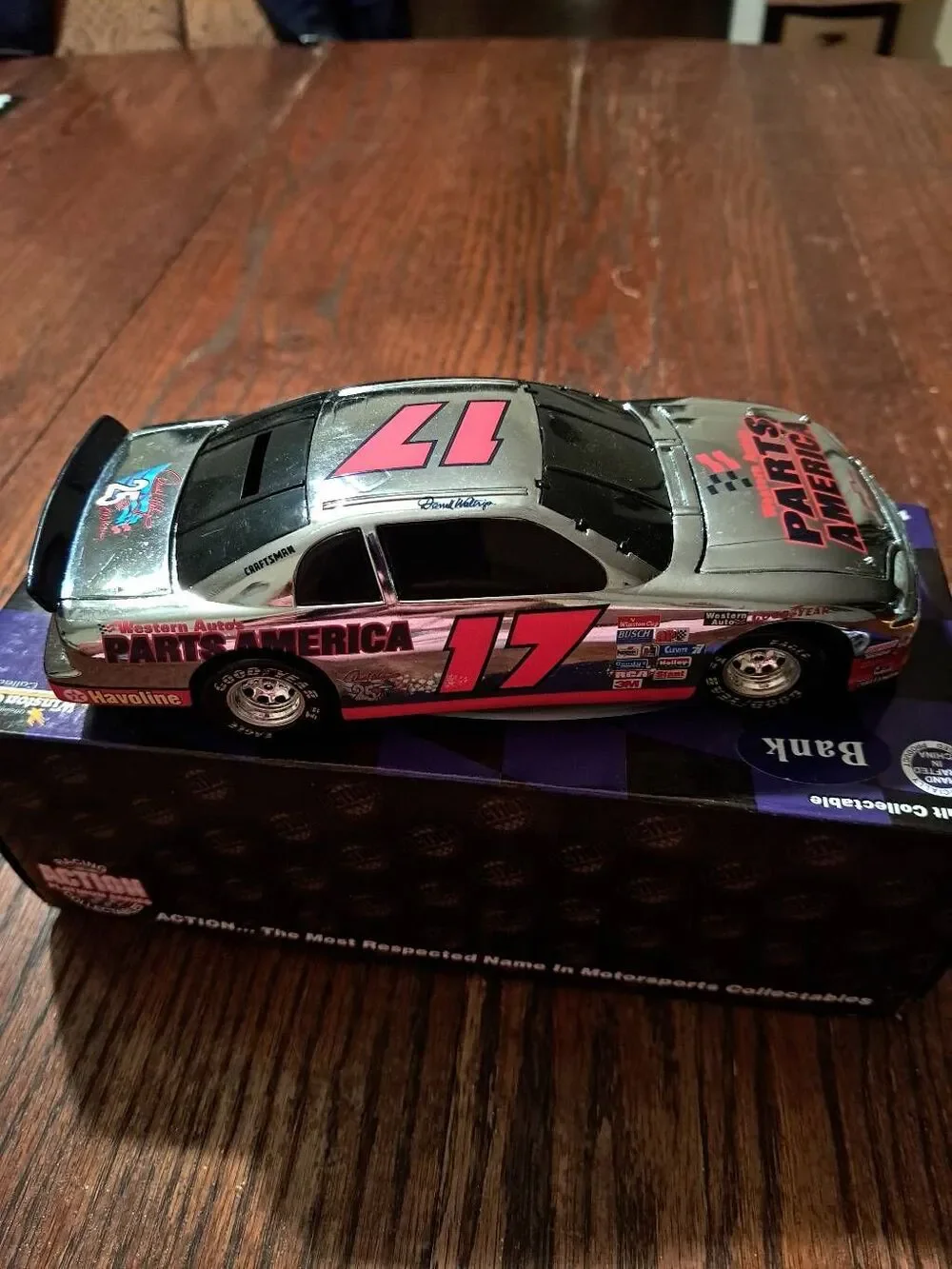 Vintage 96 Action Platinum Darrell Waltrip Parts America Chrome Die Cast Nascar